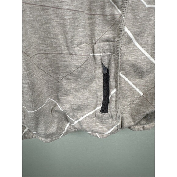Nike Womens Tank Top Dri Fit Gray Abstract Zipper Back Pocket Size Small - Picture 6 of 9